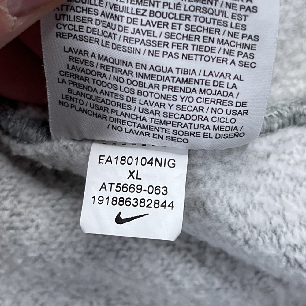 Nike Hoodie in Gray with Black Accents and Orange Logo - Picture 8 of 13
